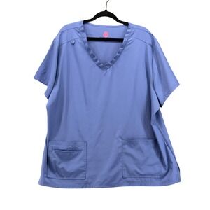 Natural Uniforms Womens Scrub Top Size 3X Cooling Medical Nursing Hospital Comfy